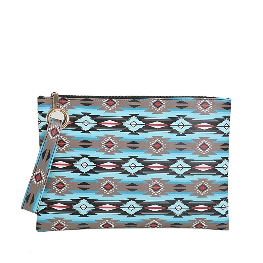 Geometric Pattern Clutch Bag